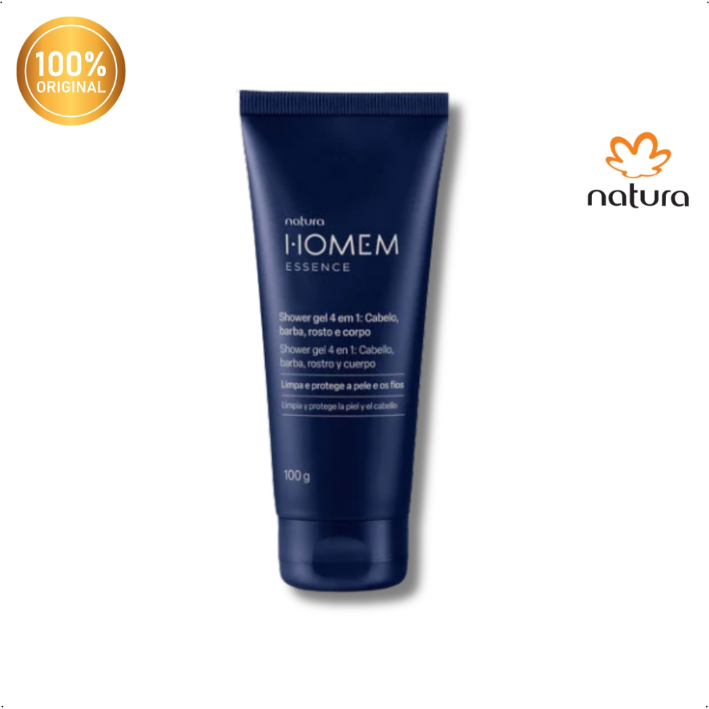 Shower Gel 4 em 1: Cabelo, barba, rosto e corpo Na