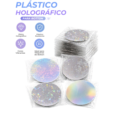 100 Folhas Película Acetato Holográfico Transpar