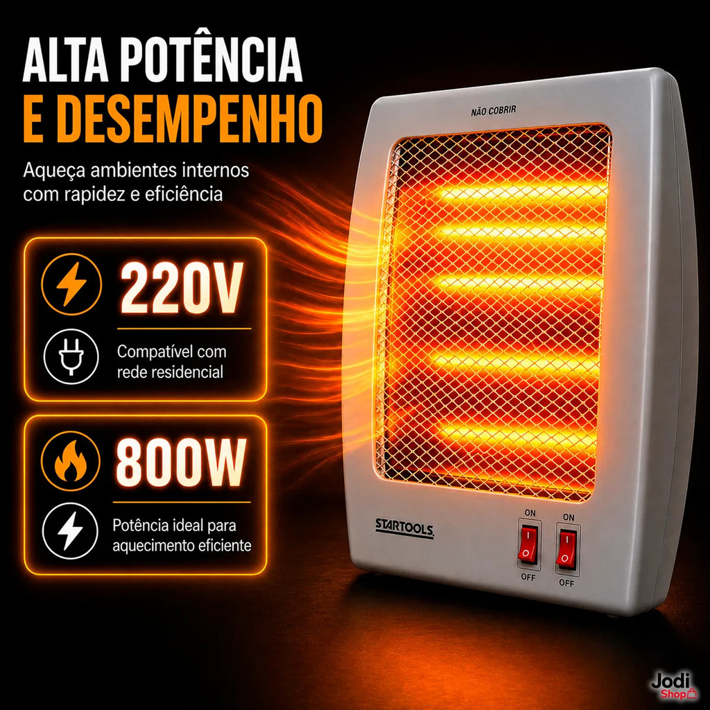 Aquecedor Portátil com Desligamento Automático e