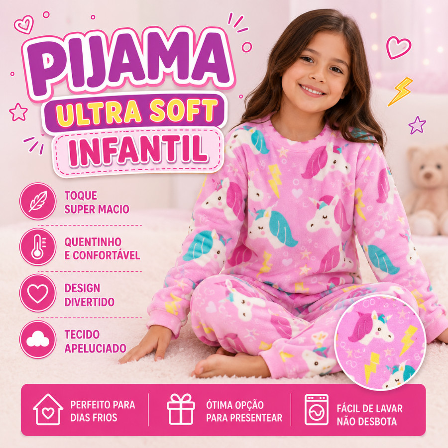 1 PIJAMA CONJUNTO INFANTIL ULTRA SOFT INFANTIL FRI