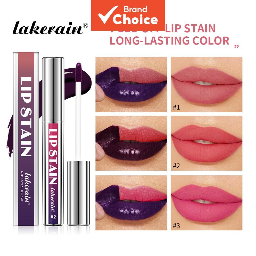 Lakerain Peel Off Lip Stain Tattoo Lipstick  3 Cor