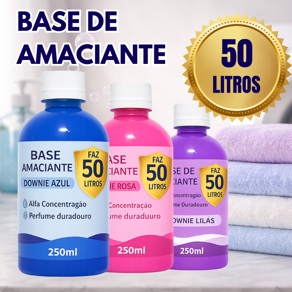 Base Amaciante Concentrada 250ml Faz até 50 litro