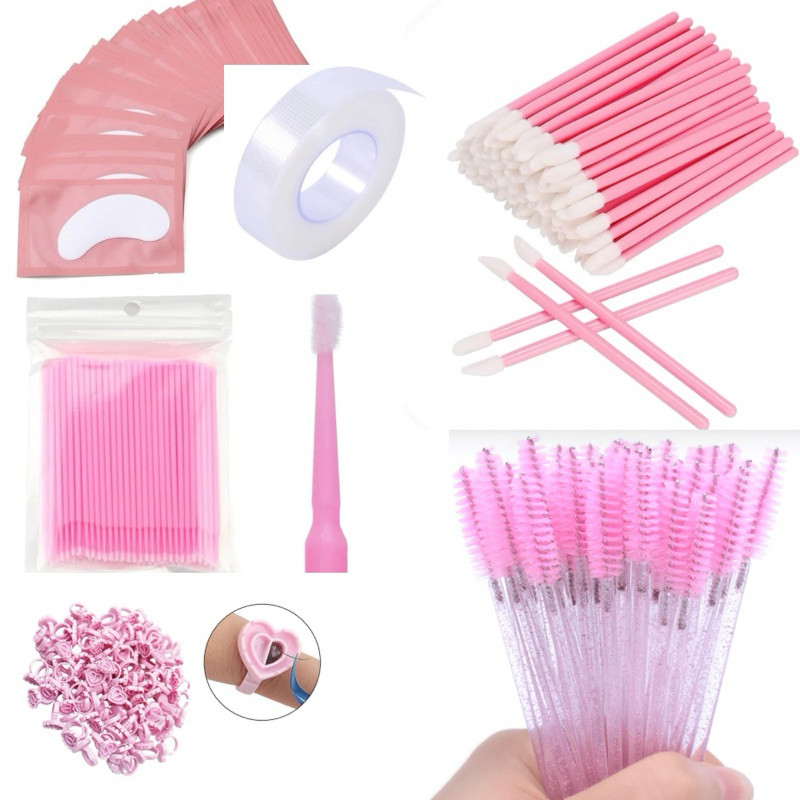 Kit Alongamento de Cílios 10Escovinhas + 10Microb