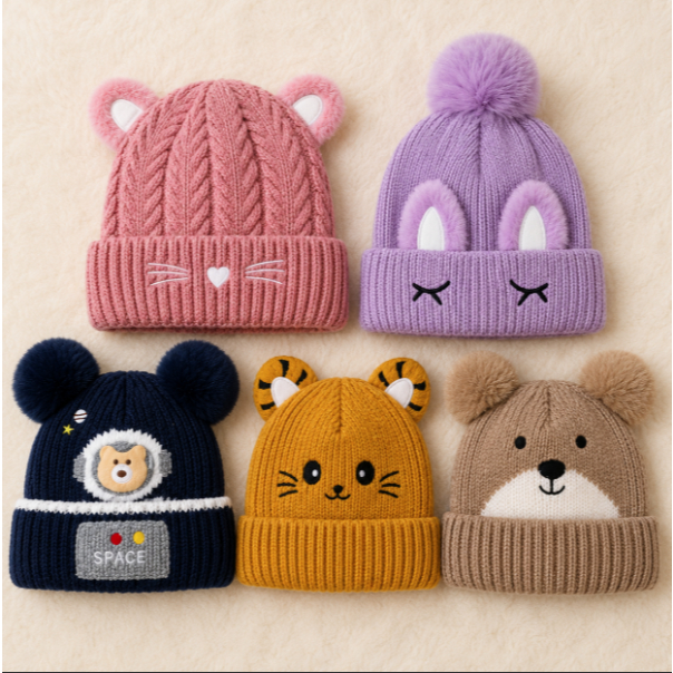 Touca Gorro Frio Inverno Infantil Forrado Orelinha