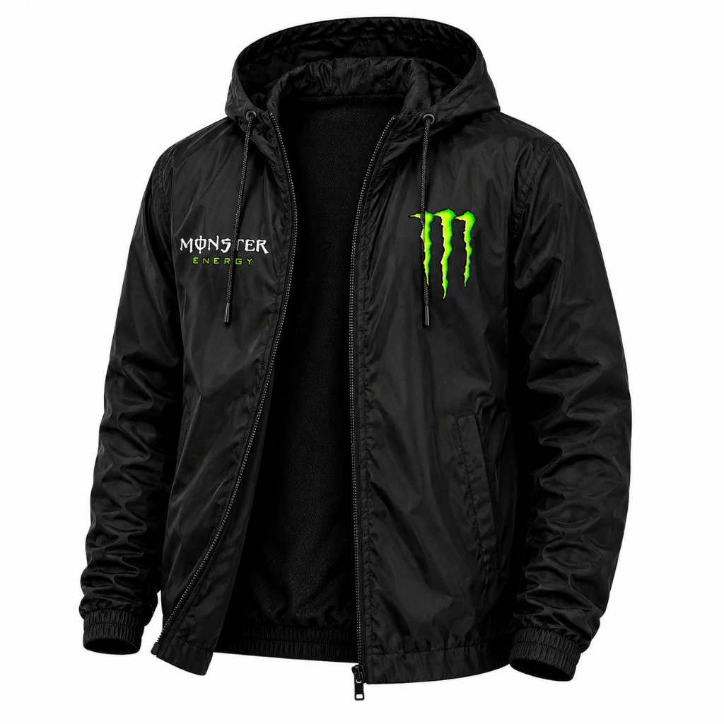 Jaqueta Corta Vento Monster Unissex Com Capuz Casu