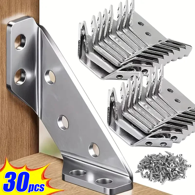 10/20/30 PCS Conector de Canto Aço Inoxidável Ca