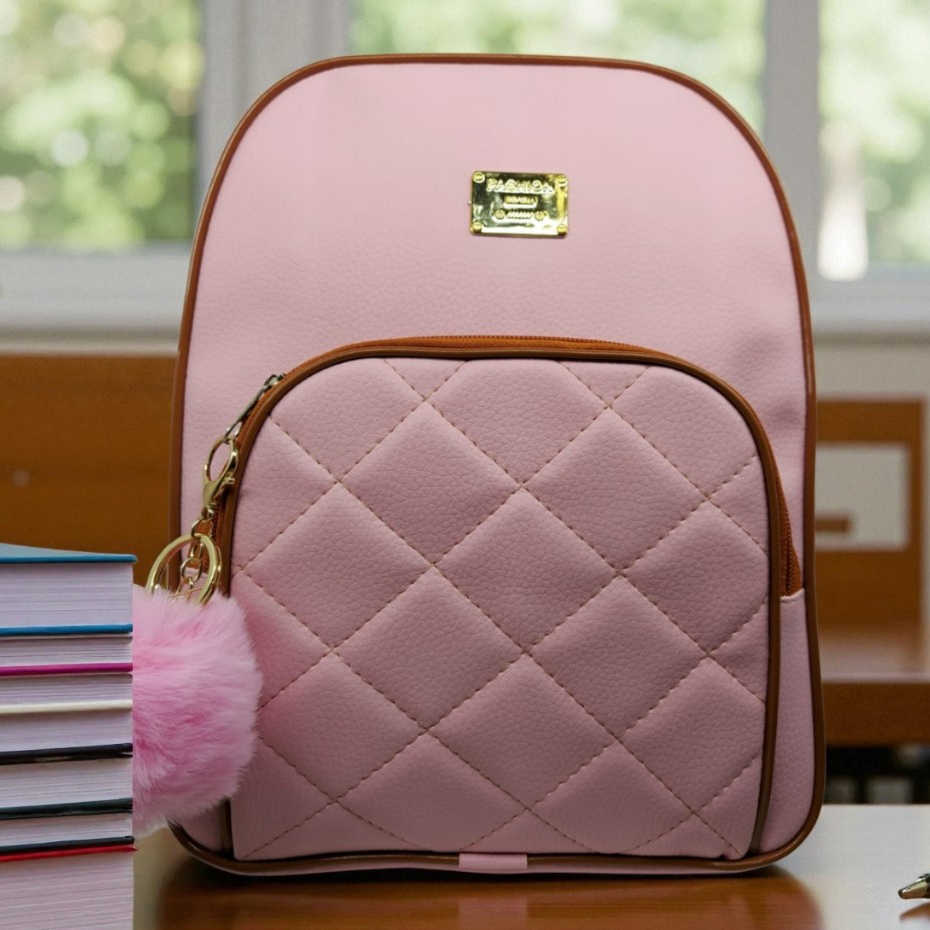 Mochila feminina mediana estilosa casual elegante 