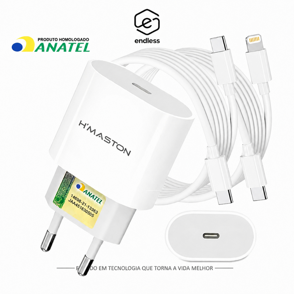 Carregador de Carregamento Turbo 30w Fonte 3A Torr