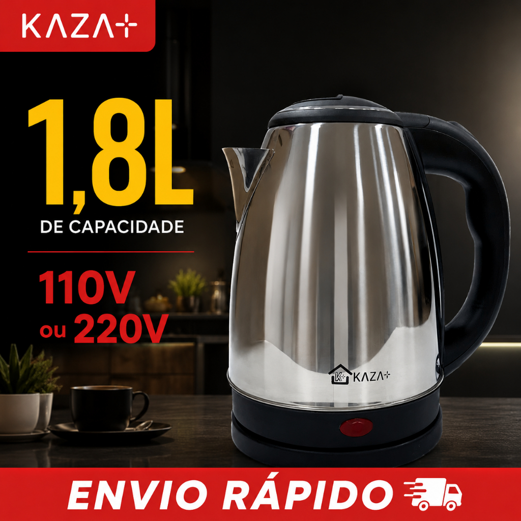 Chaleira Elétrica Inox 1.8L 110V ou 220V Jarra Ka