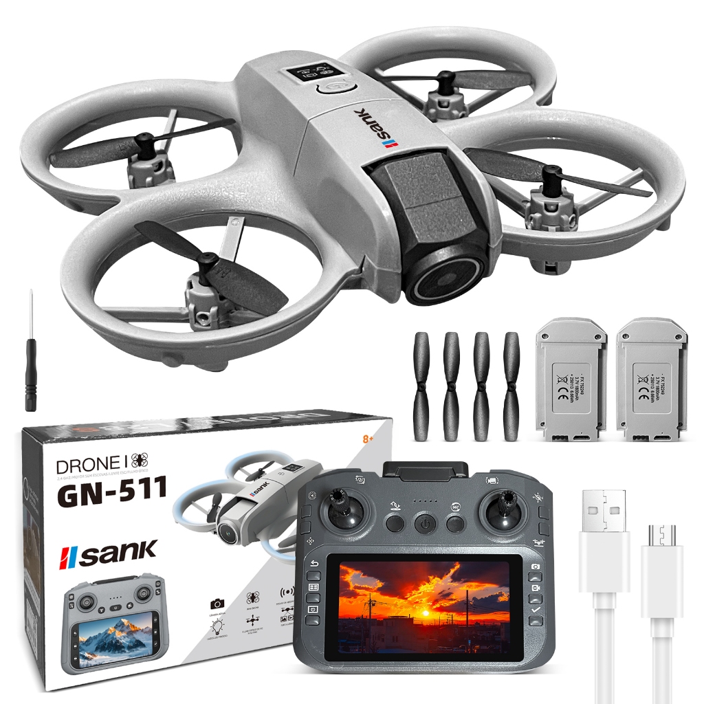 Drone GN 511 Com Câmera HD,Controle com Tela Bate