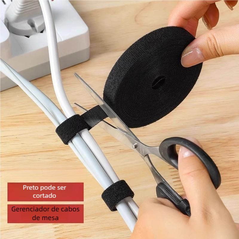 Ambiente limpo Organizador de cabos dupla face 5m