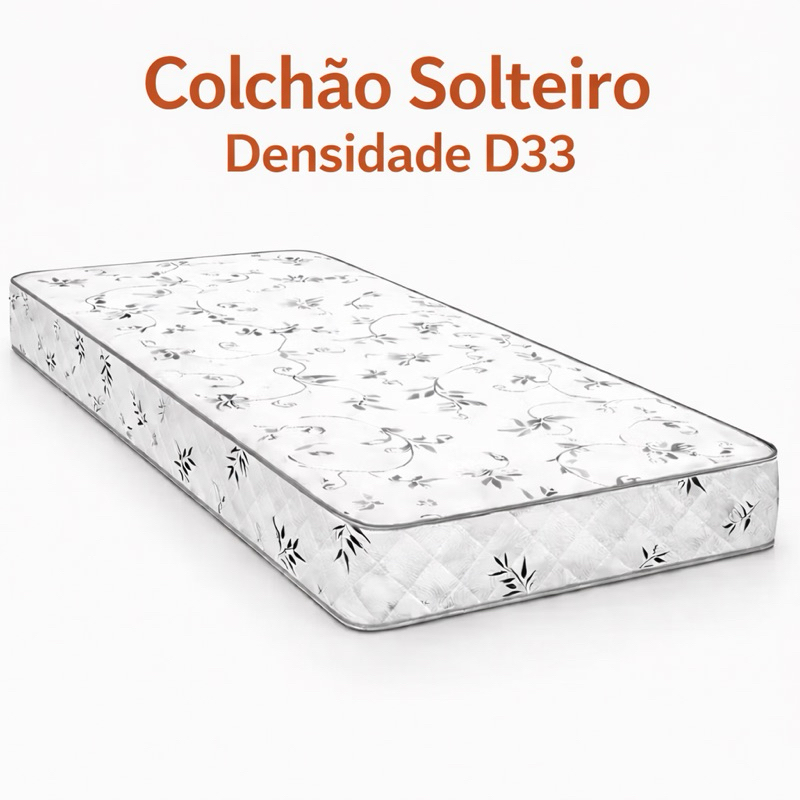 Colchão Solteiro D33 Espuma Com Certificado Inmet