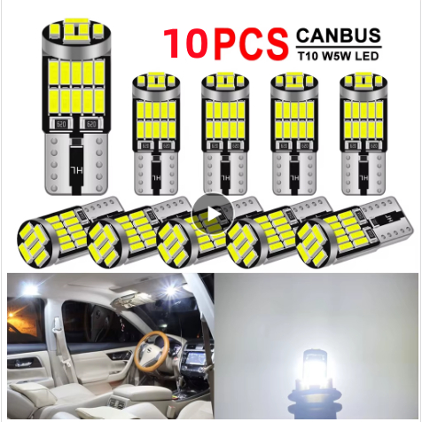 Kit 10pcs Lampadas Pingo 26 Led T10 Bem Forte Lant