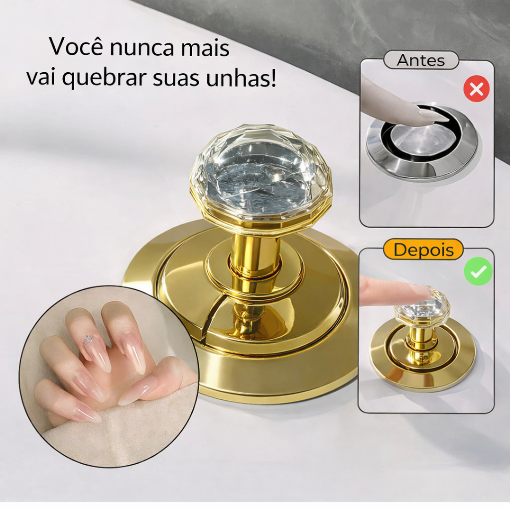 Botão de Descarga Para Vaso Sanitário Formato Di