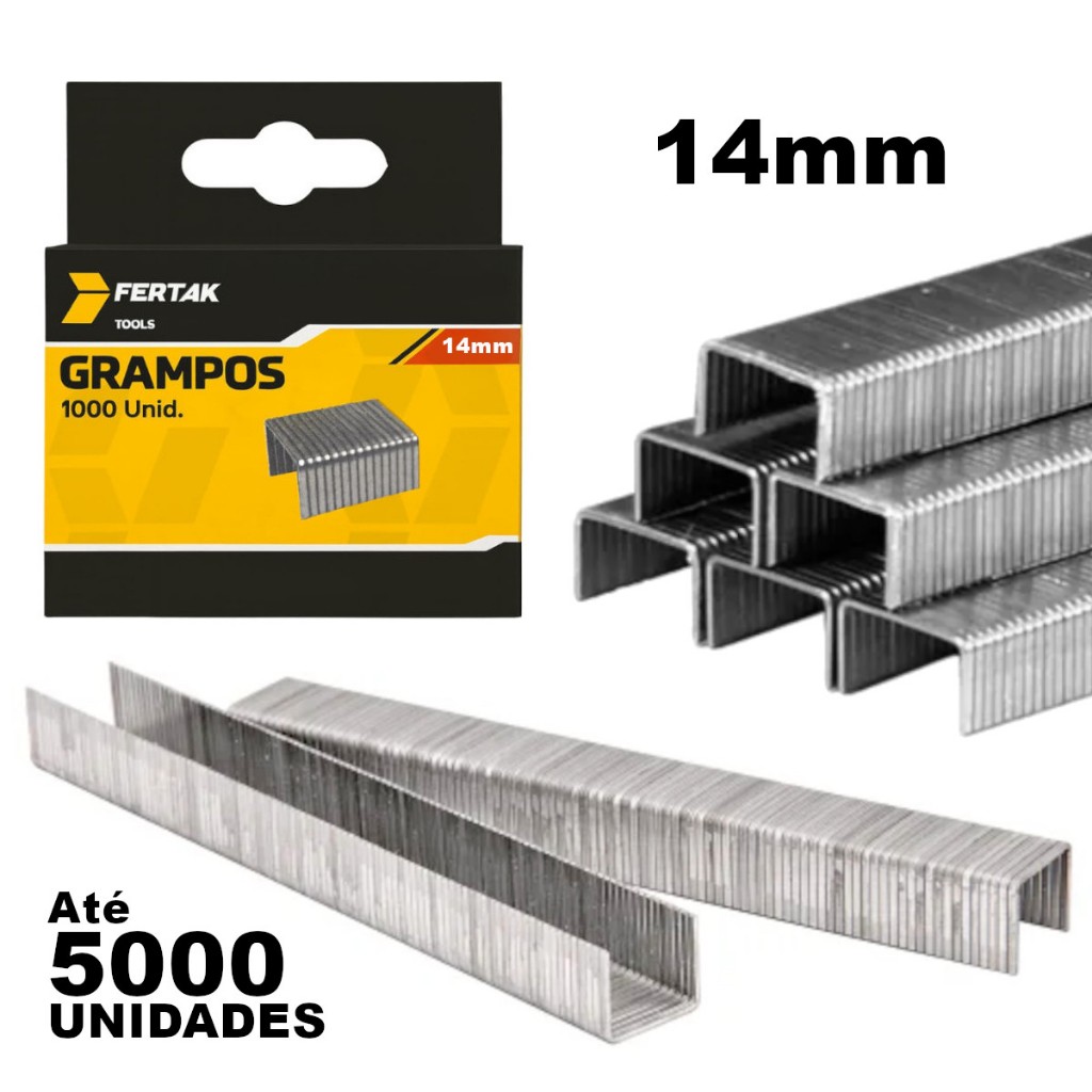 Grampo 14mm Grampeador Tapeceiro Kit Galvanizado T
