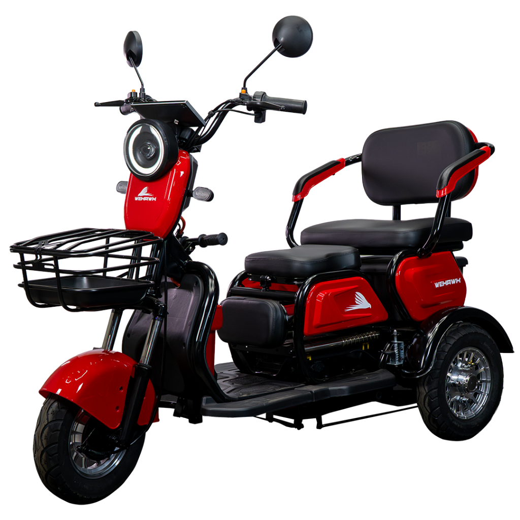 Triciclo Elétrico 3 Lugares WX-T03 Bateria de Lí