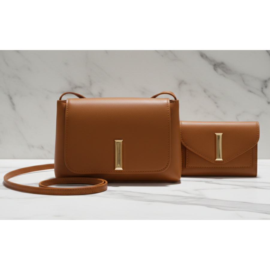Kit Bolsa Transversal Feminina + Carteira Slim Pr�