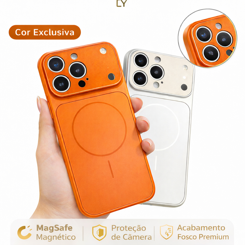 Capa Magnética MagSafe Laranja para iPhone 13 14
