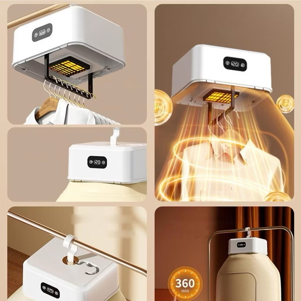 Secadora Compacta 600W Silenciosa, com Temporizado