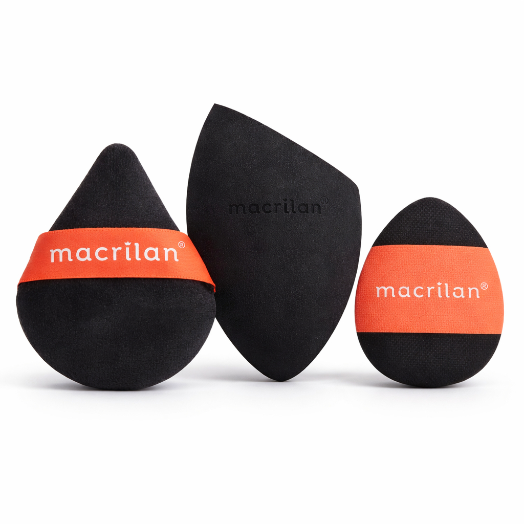 Trio Esponjas Maquiagem Macrilan EP26 Para Base P