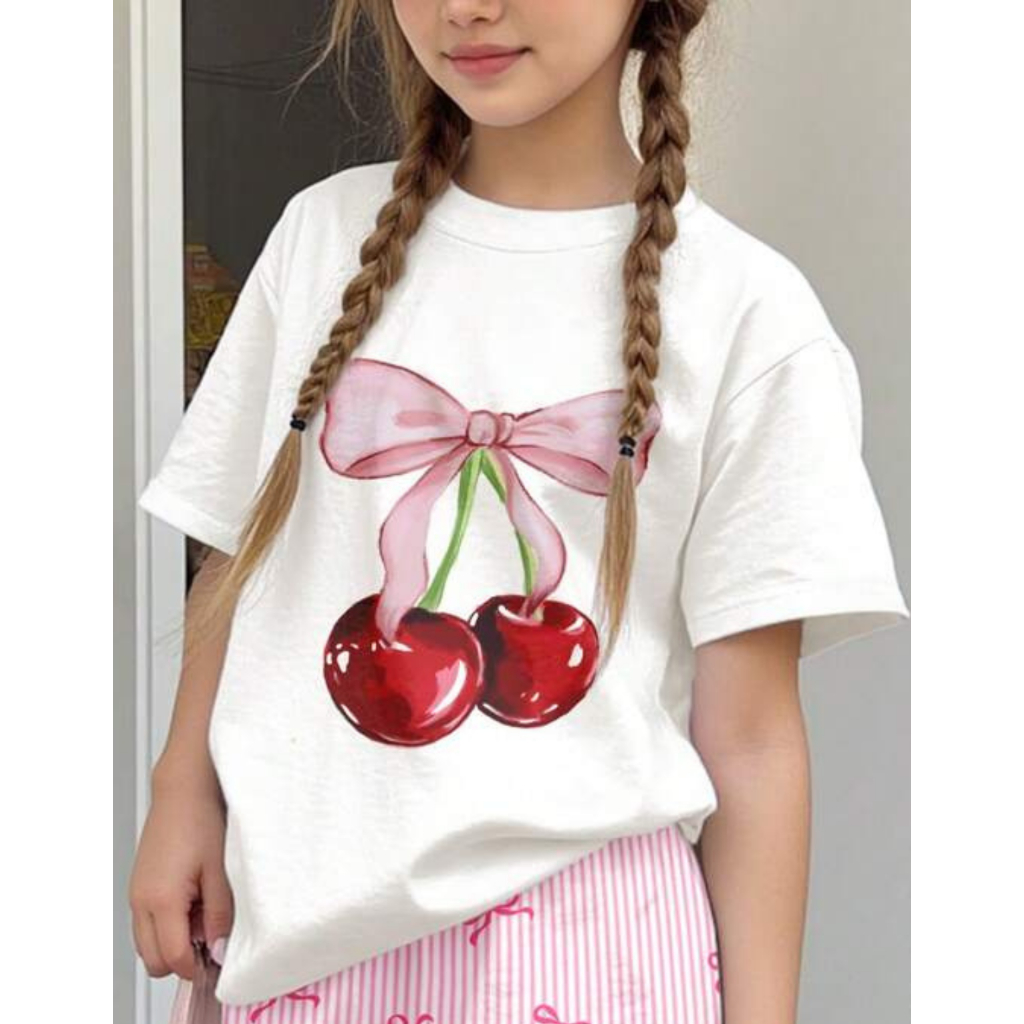Roupa Infantil Menina Blusinha Estampada Cherry Mo