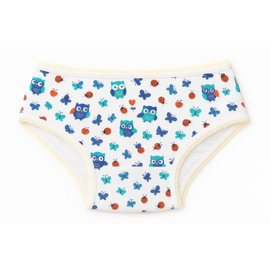 Kit Calcinhas Infantis Modelo Tanga Estampadas Col