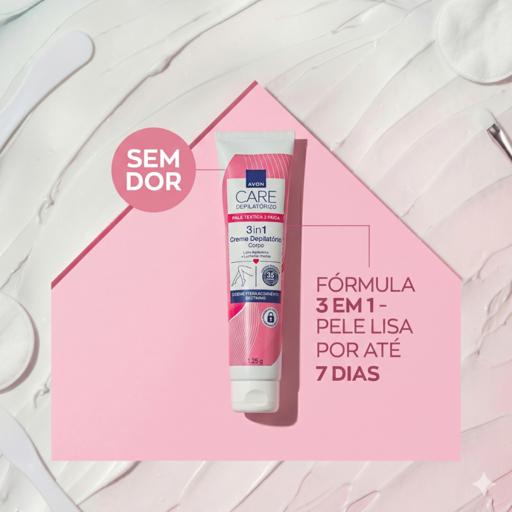 Creme Depilatório Para o Corpo Avon Care 3 em 1 &