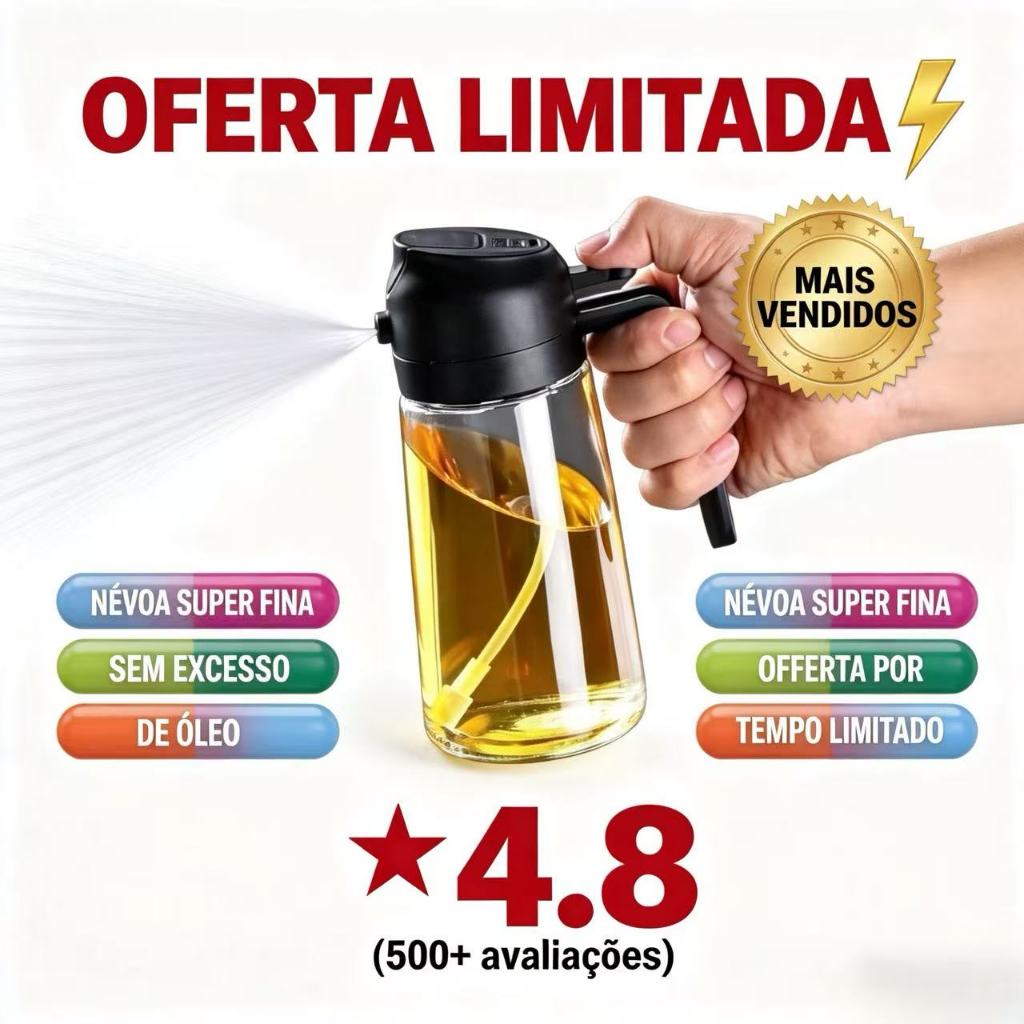 Glass Oil and Vinegar Sprayer with Button + Dispen