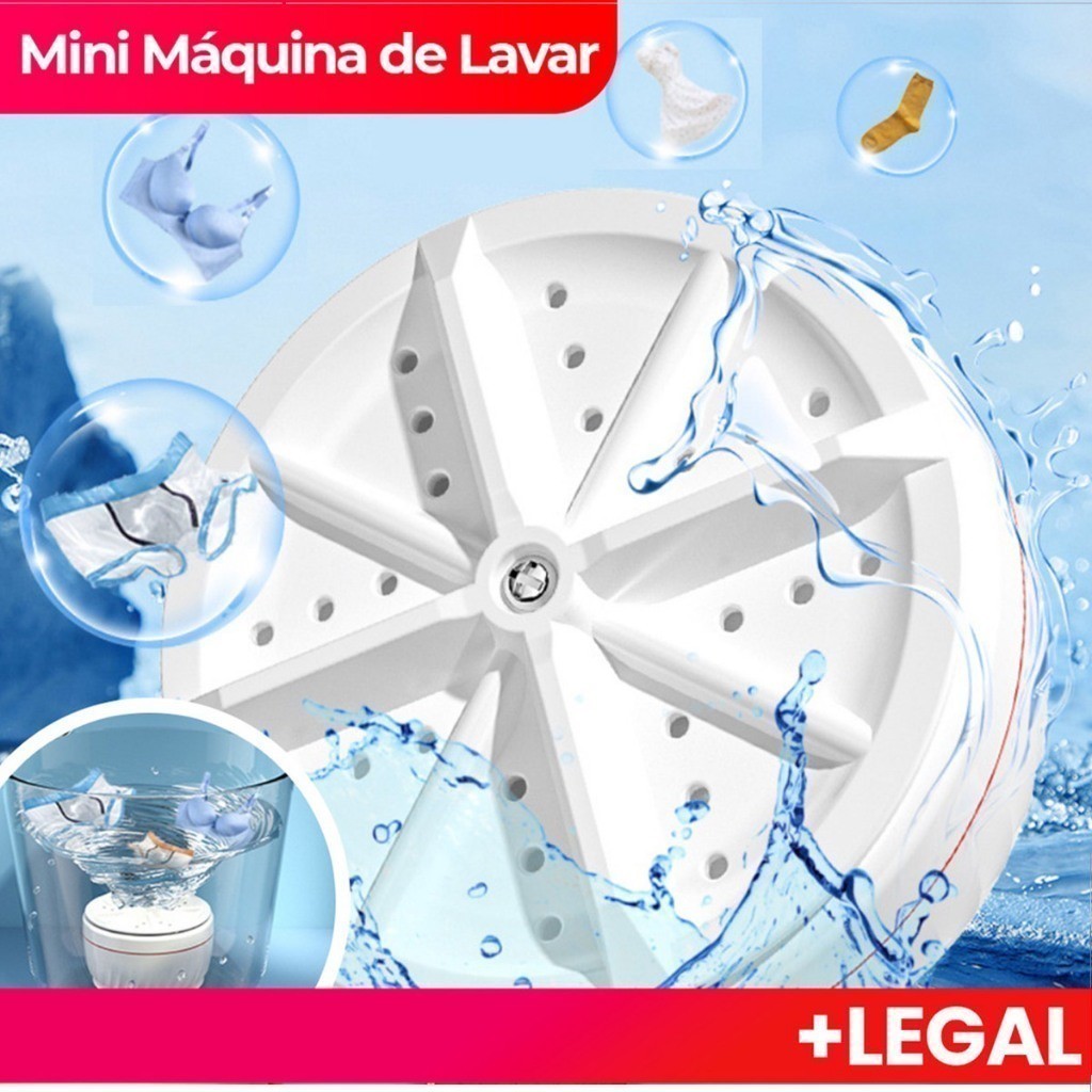 Mini Máquina de Lavar Roupas Panos Toalhas no Bal
