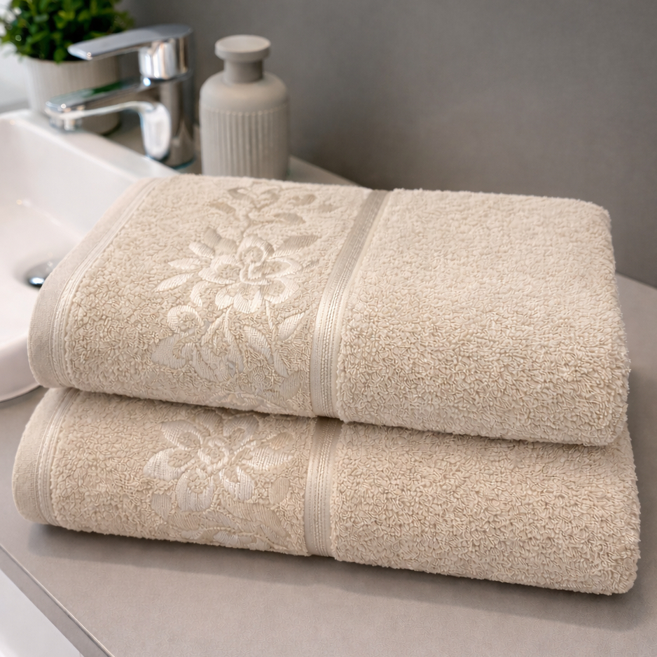 KIT 2 Toalhas de Banho Garden Premium 75x130cm 100