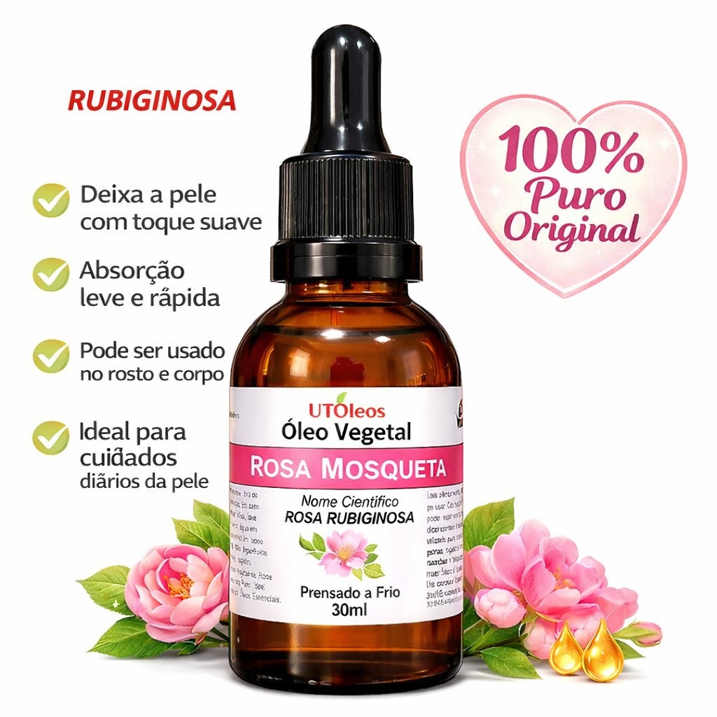 Óleo Rosa Mosqueta Rubiginosa 100% Puro Original 