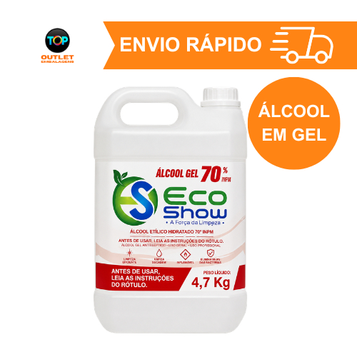 Álcool Em Gel 70% Galão 5 Litros Antisséptico E