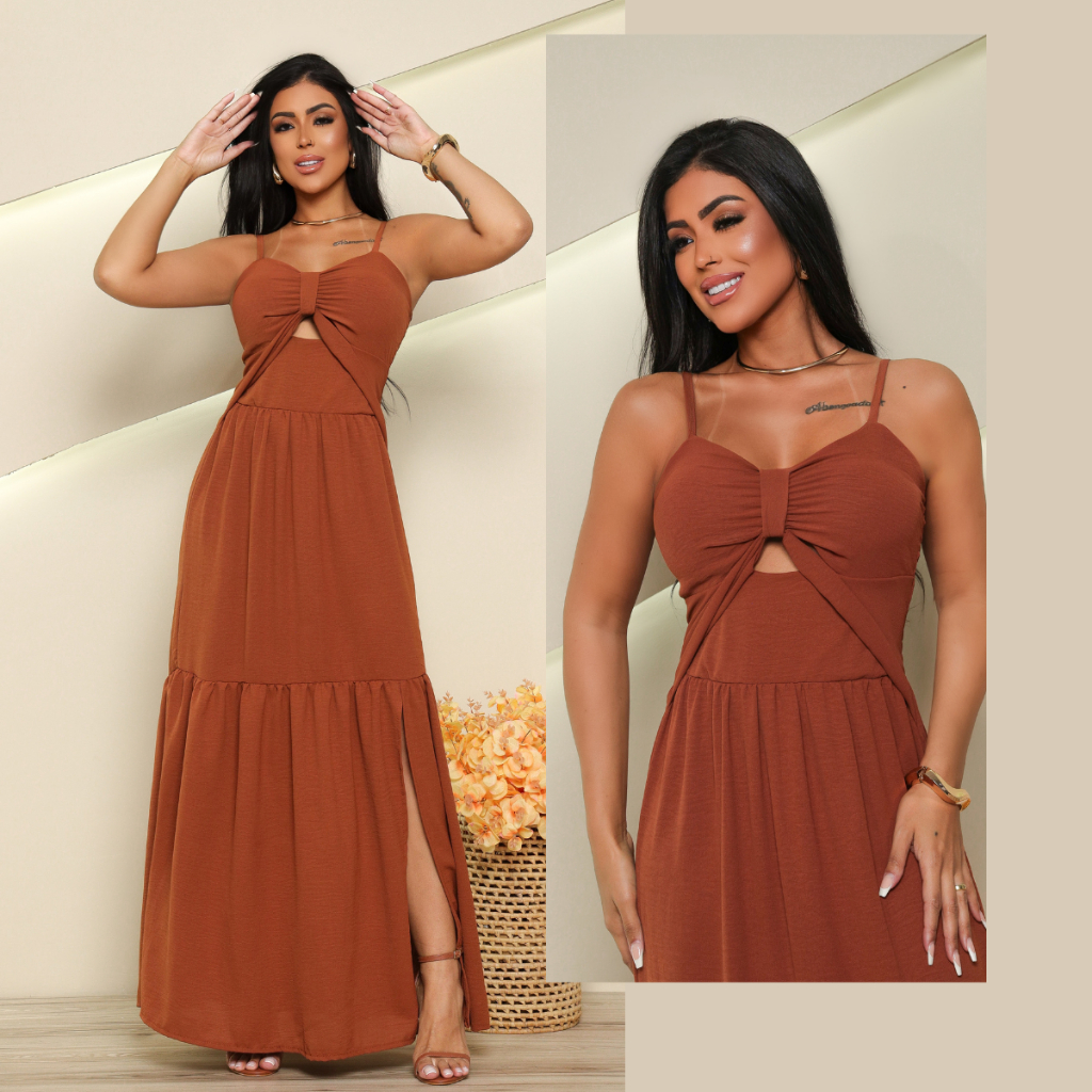 Vestido Longo De Festa Feminino Elegante Super Pro