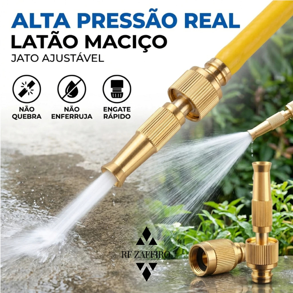 Bico de Mangueira Premium em Latão Maciço Alta P