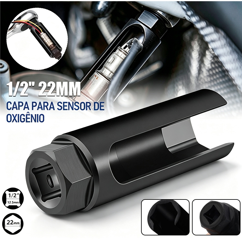 Chave Profissional Sonda Lambda 22mm Açocromovana