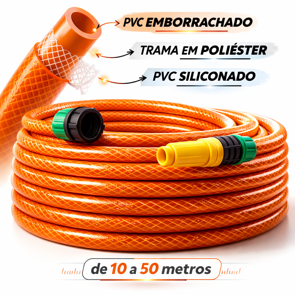 Mangueira Jardim Trançada Laranja 10 a 50 Metros