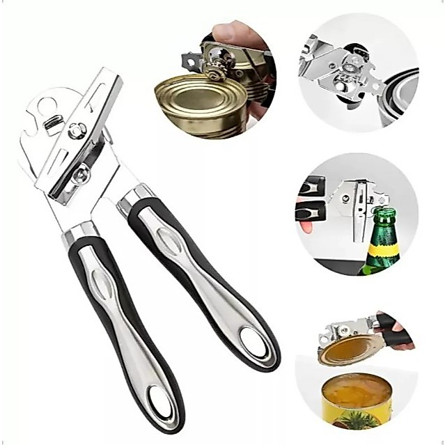 Abridor De Latas E Garrafas Aço Inox Profissional