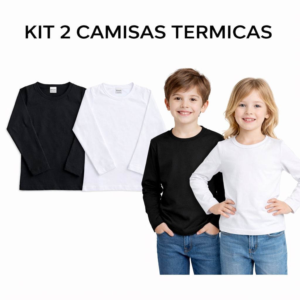 Kit 2 Blusas Térmicas Infantil e Juvenil Peluciad