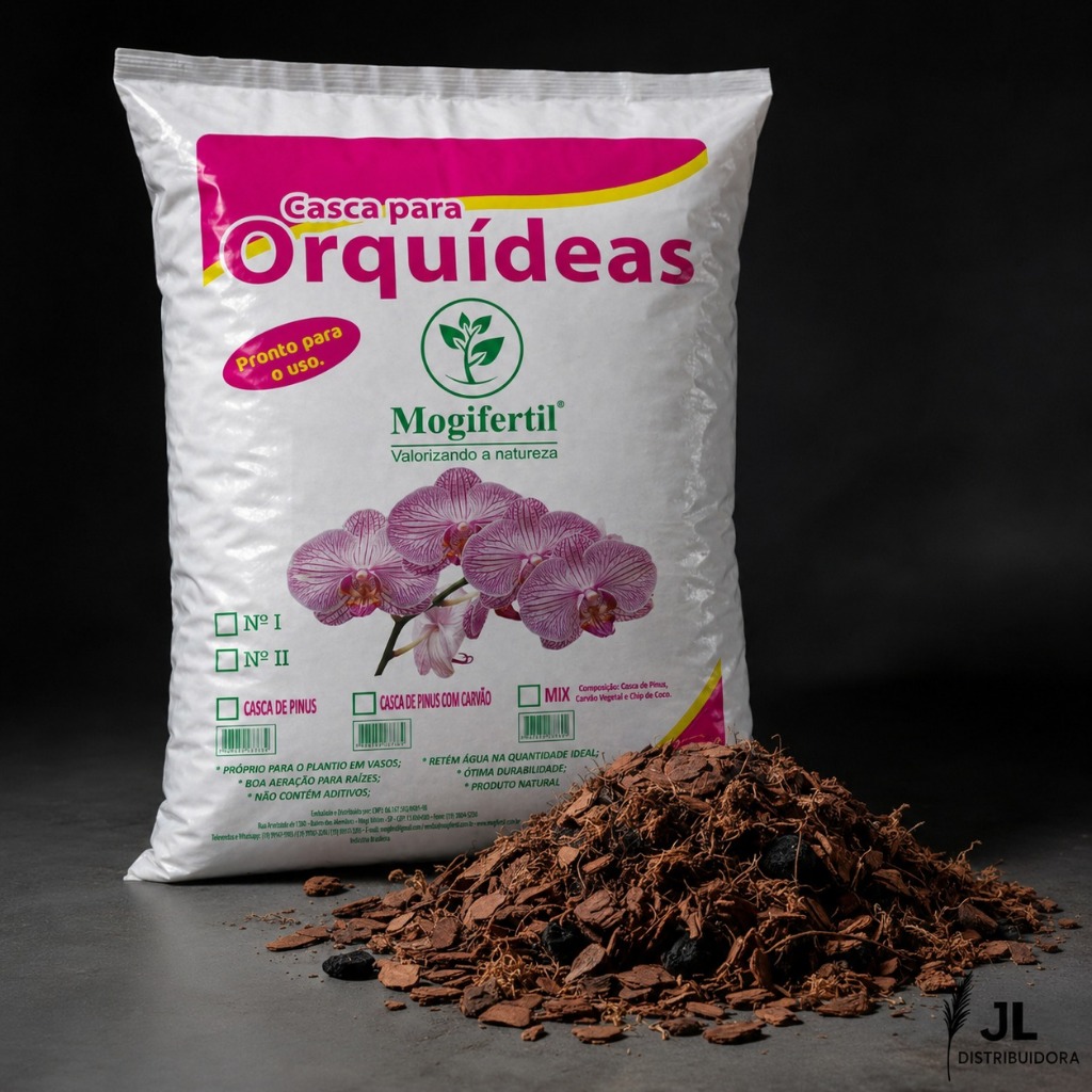 Mix Substrato Para Orquídeas Casca De Pinus Carv�