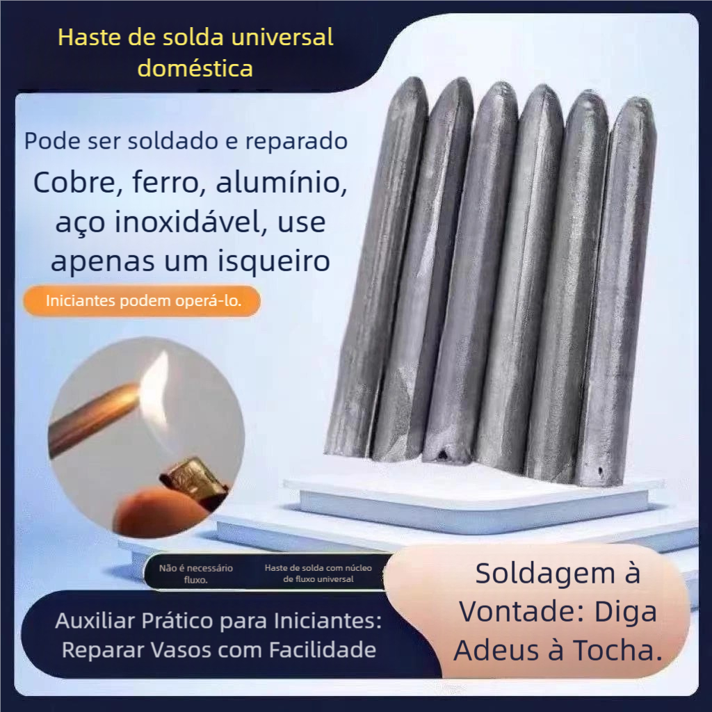 3/6/9 Pcs Haste de Solda de Metal – Baixa Te