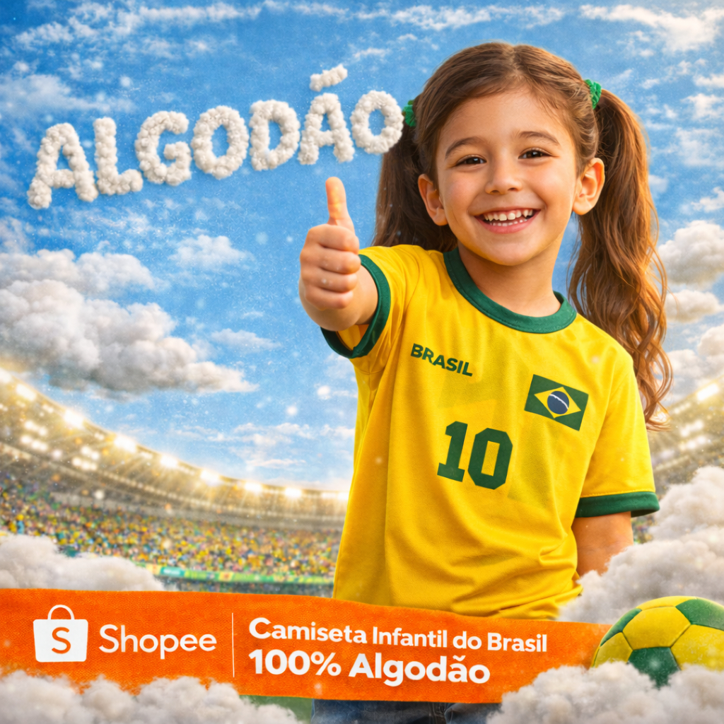 Camiseta Infantil Do Brasil Feminina TECIDO ALGOD�