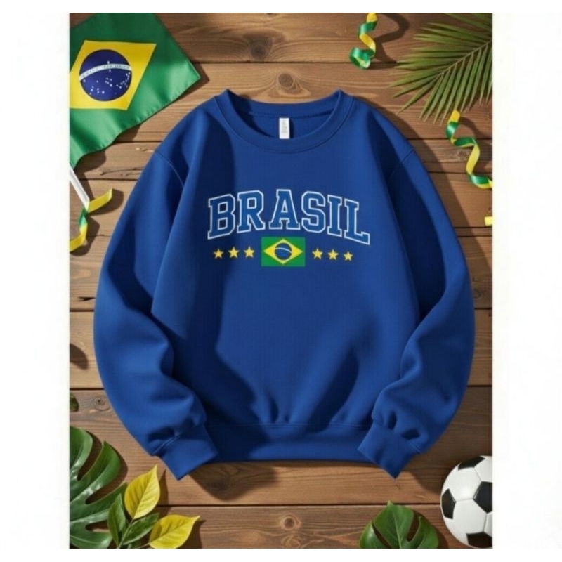 Moletom Careca Infantil Brasil  Menino e Menina | 