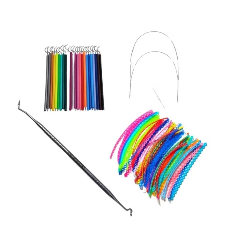 500 Elásticos Sortidos Para aparelho + Colocador 