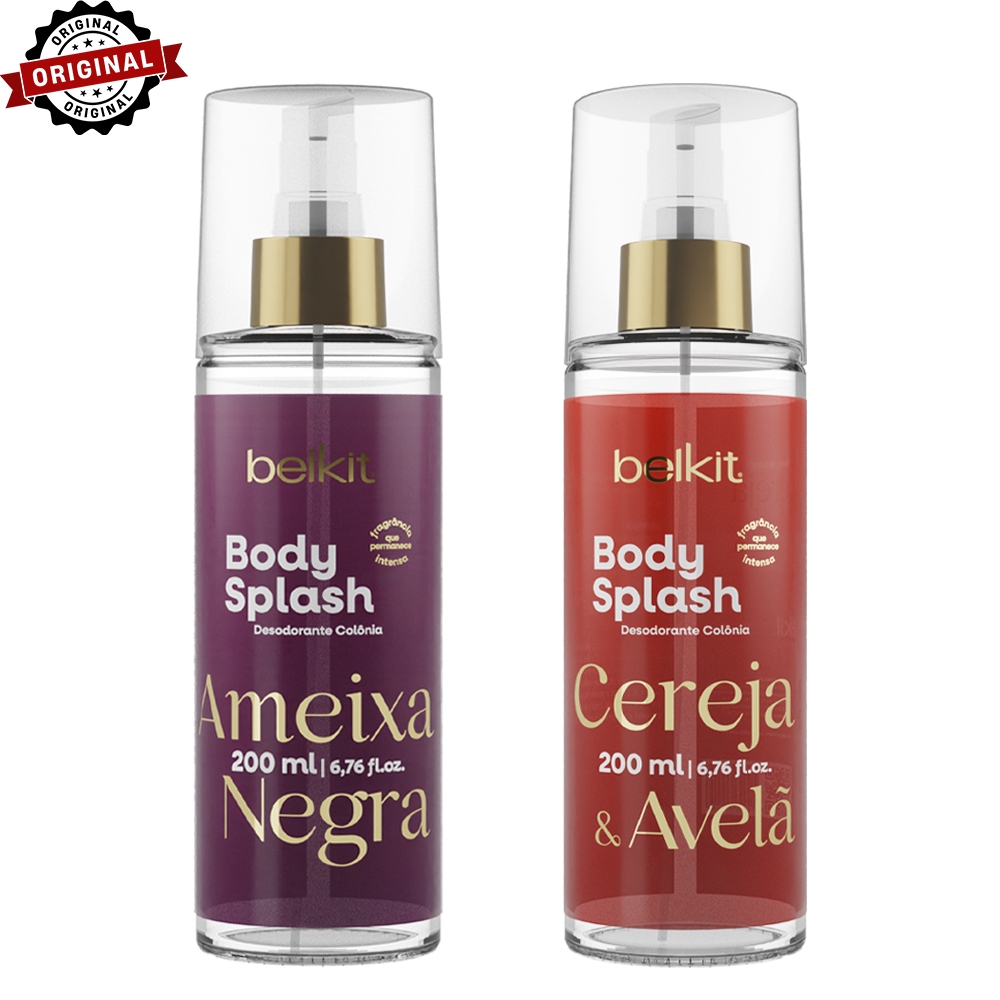 Kit 2 Body Splash Ameixa Negra, Maracujá ou Cerej