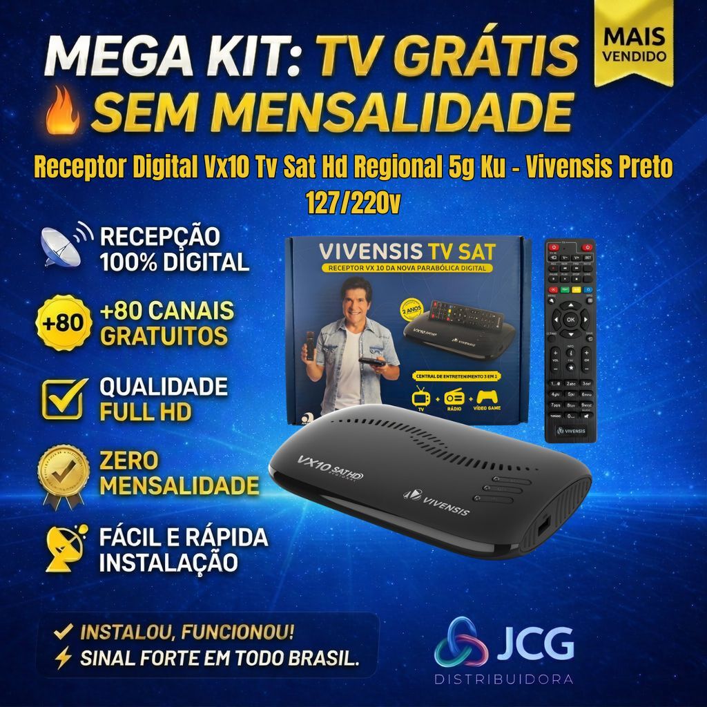 Receptor Digital Vx10 Tv Sat Hd Regional 5g Ku 