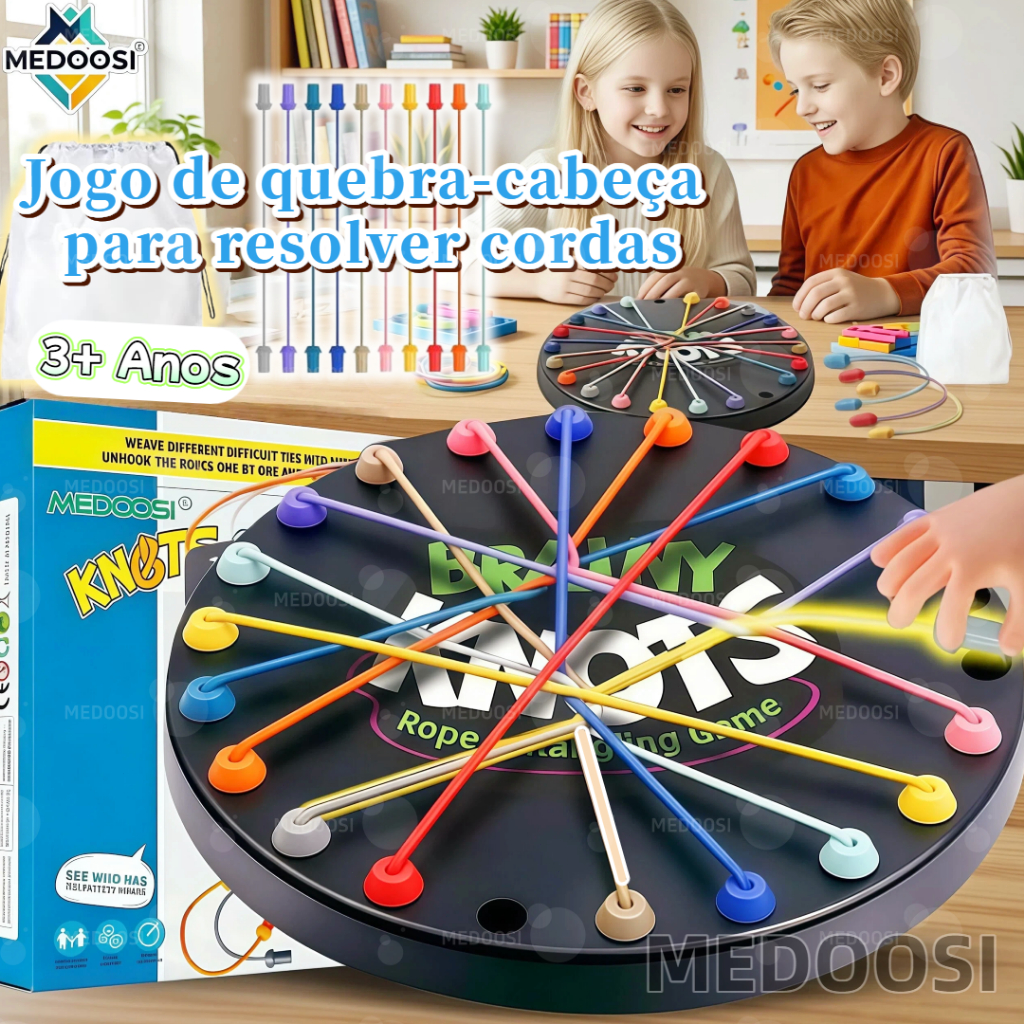 MEDOOSI Jogo de Desafio de Corda e Nós | Quebra-C