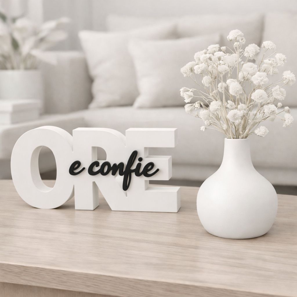 Vaso e Escultura Ore e Confie Religioso Decorativa