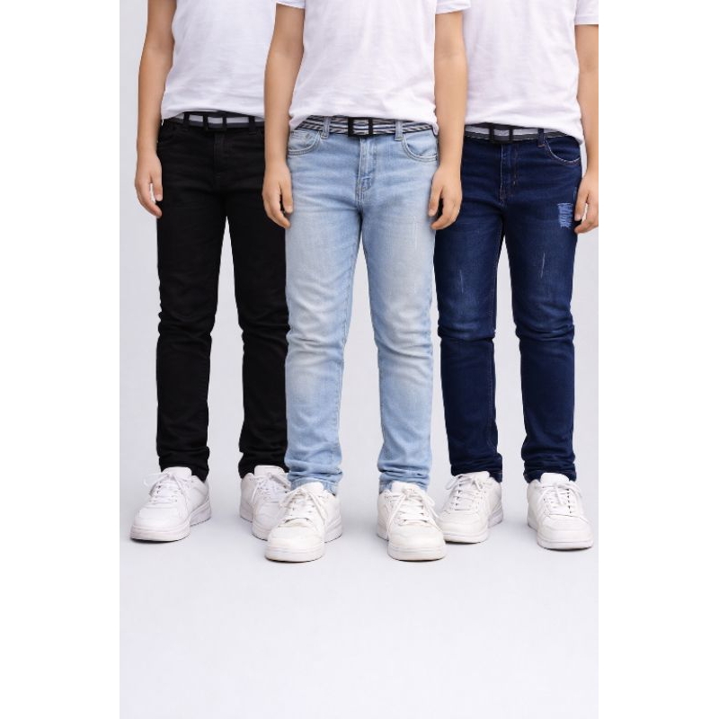 calça jeans infantil 3 cores sortidos