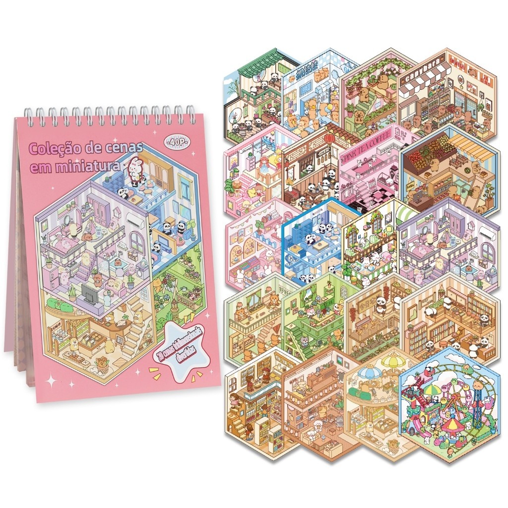 Adesivo Cenário Criar Cenas 3D para Scrapbooking 