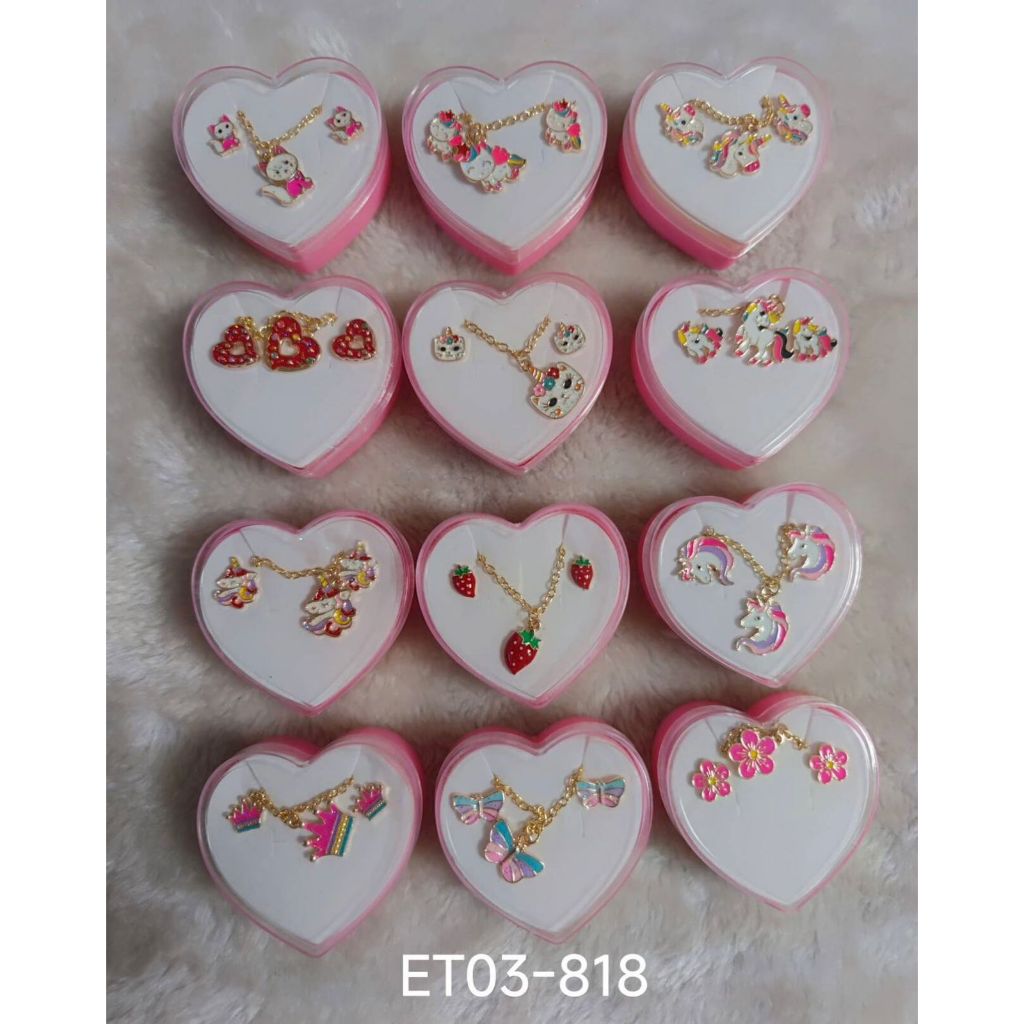 Kit Infantil de Bijuteria com Colar e Brincos + Ca